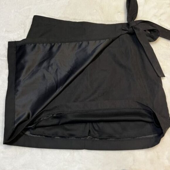HYFVE Black Asymmetrical Tie Front Skort Skirt Women's L - Picture 5 of 9